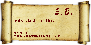 Sebestyén Bea névjegykártya